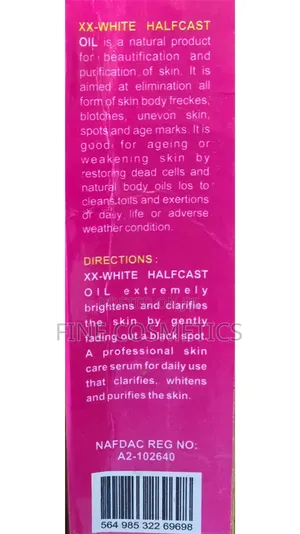 Xx-White |New Improved Halfcast, 7days Extreme Whitening Oil