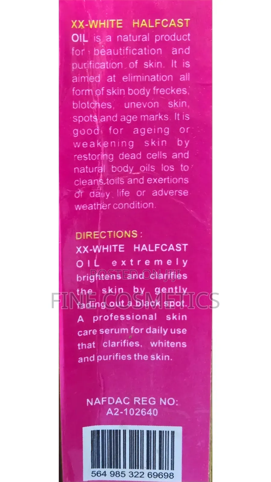 Xx-White |New Improved Halfcast, 7days Extreme Whitening Oil