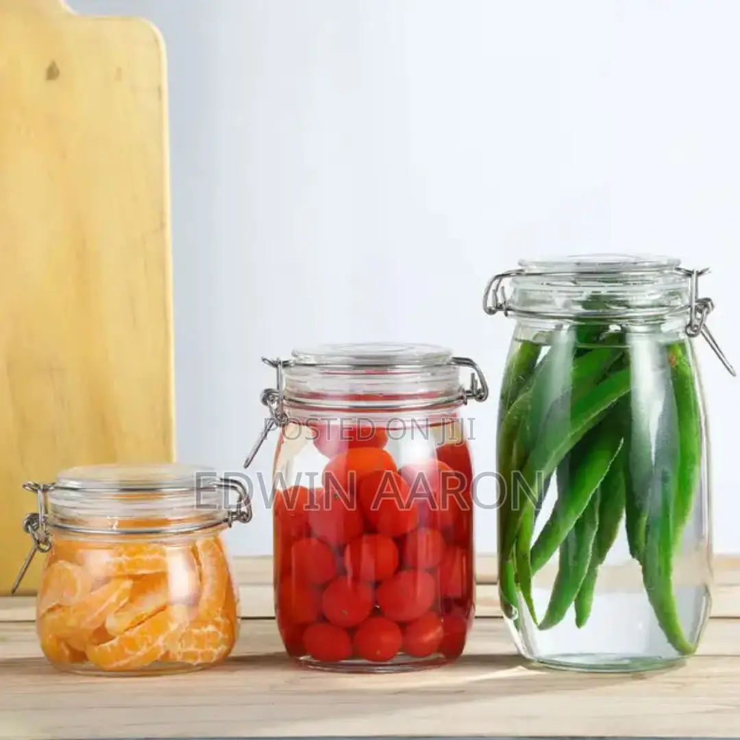 3pcs Airtight Glass Storage Jars