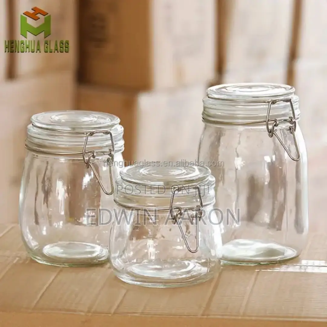 3pcs Airtight Glass Storage Jars