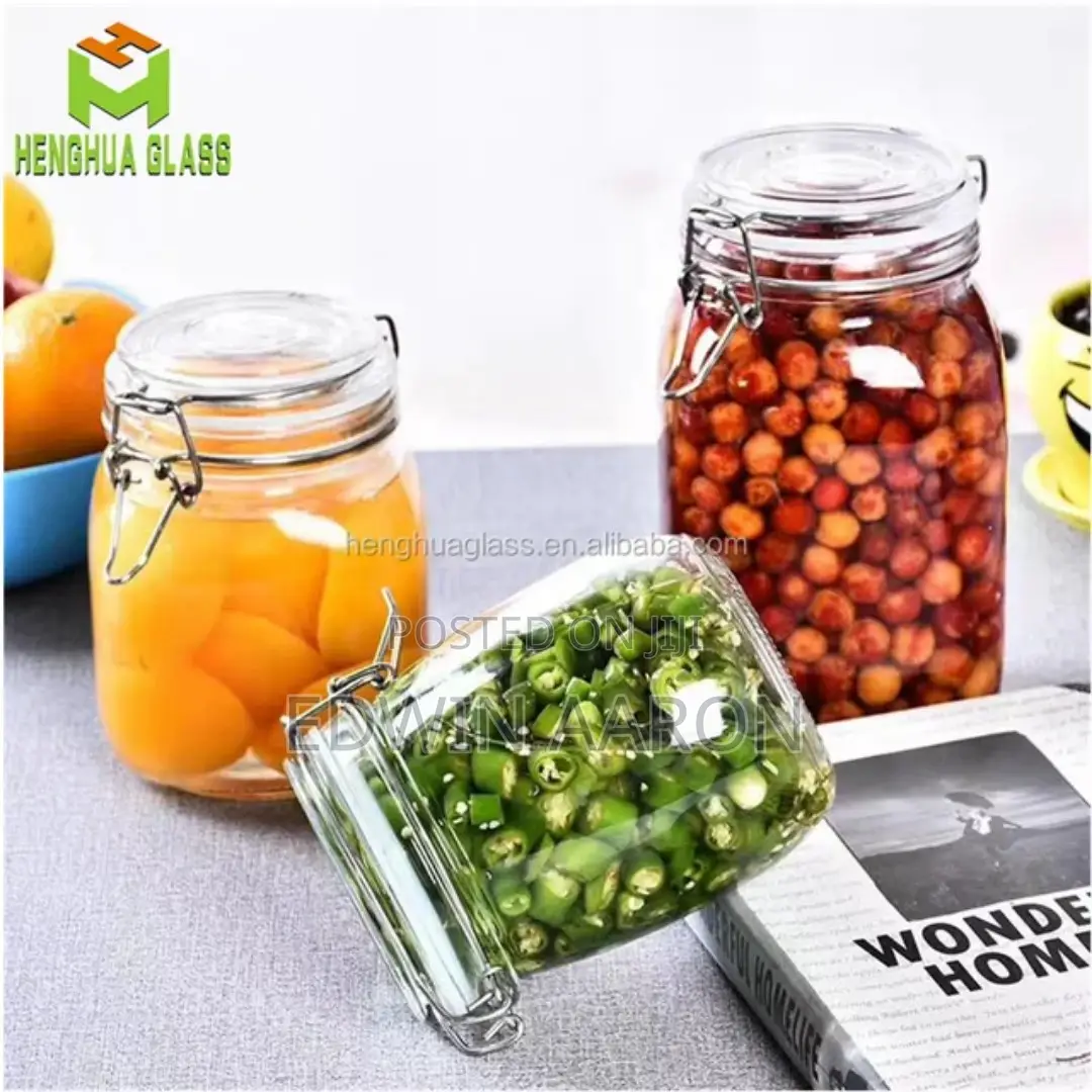3pcs Airtight Glass Storage Jars