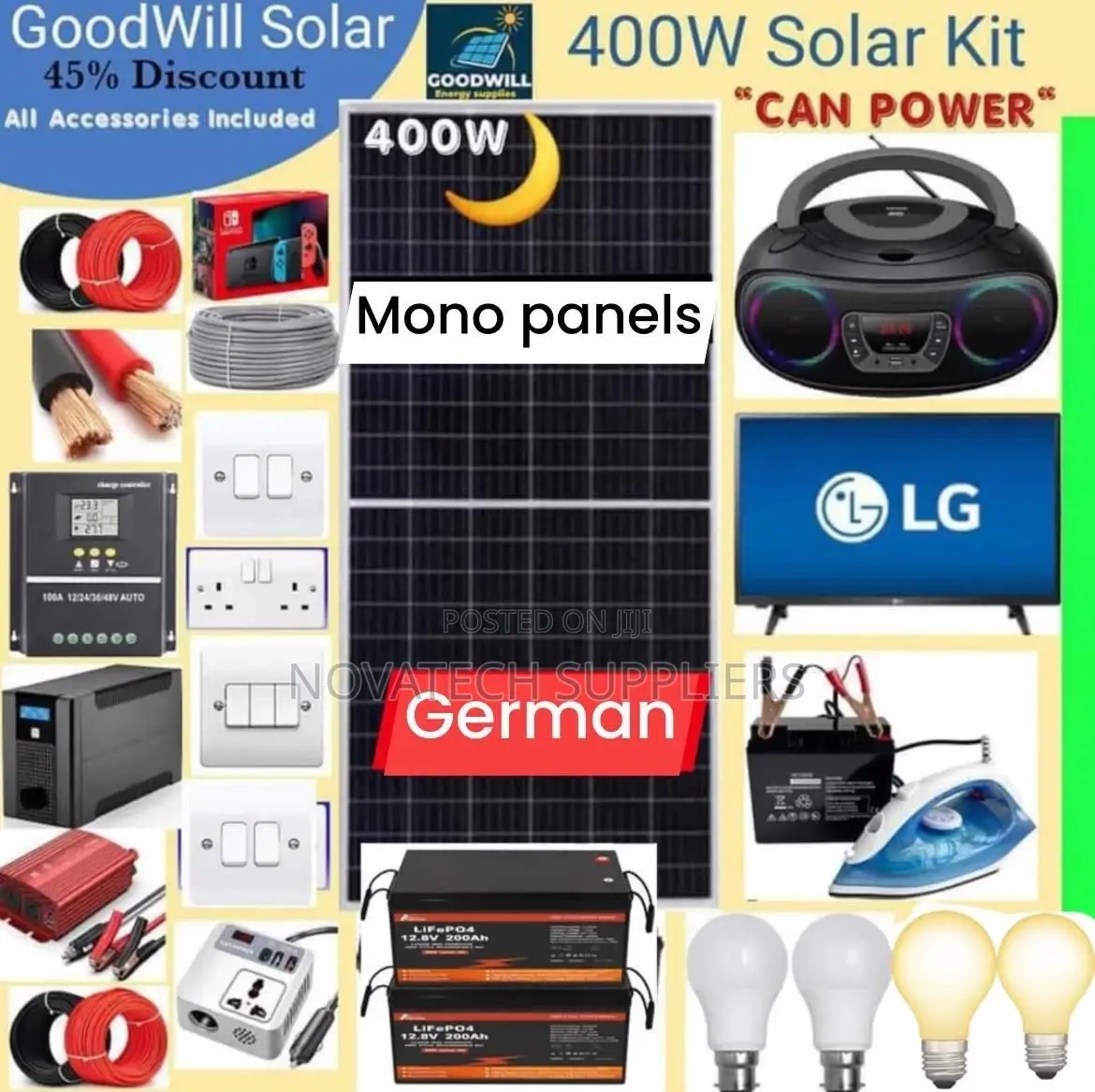 400W Solar System Full Kit/ German Technology