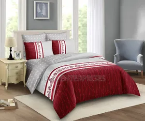 4pc Duvet 5x6 Maroon and Other Color