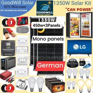 1350W Solar System Full Kit / Mono Panels