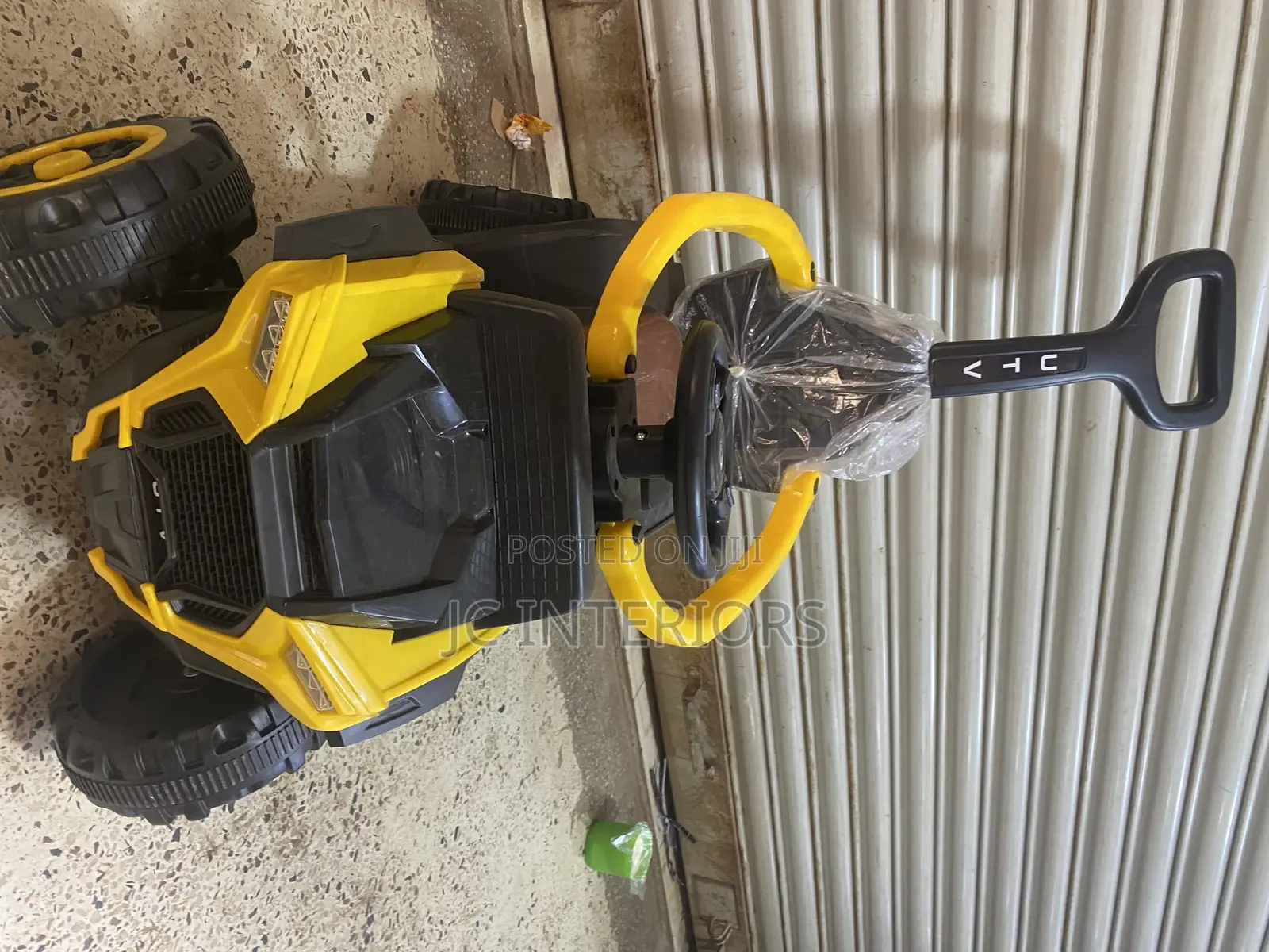 Yellow Rechargeable Push Car