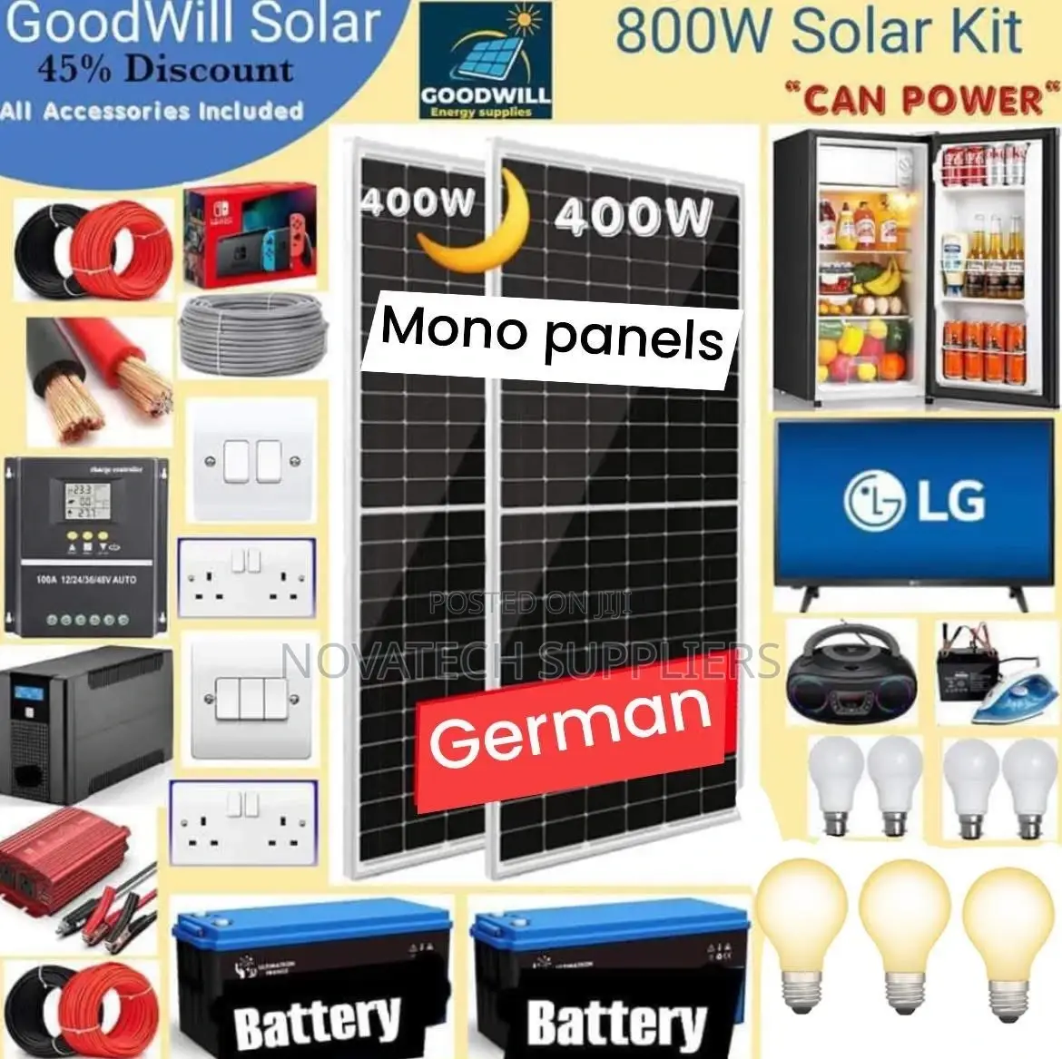 800W Solar Energy System Full Kit / Durable Solar Products