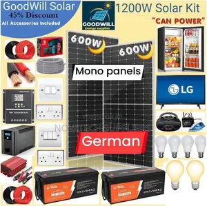 1200W Solar Energy System Full Kit / Durable Solar Products