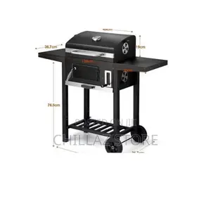 Large Charcoal BBQ Grill With Troy.