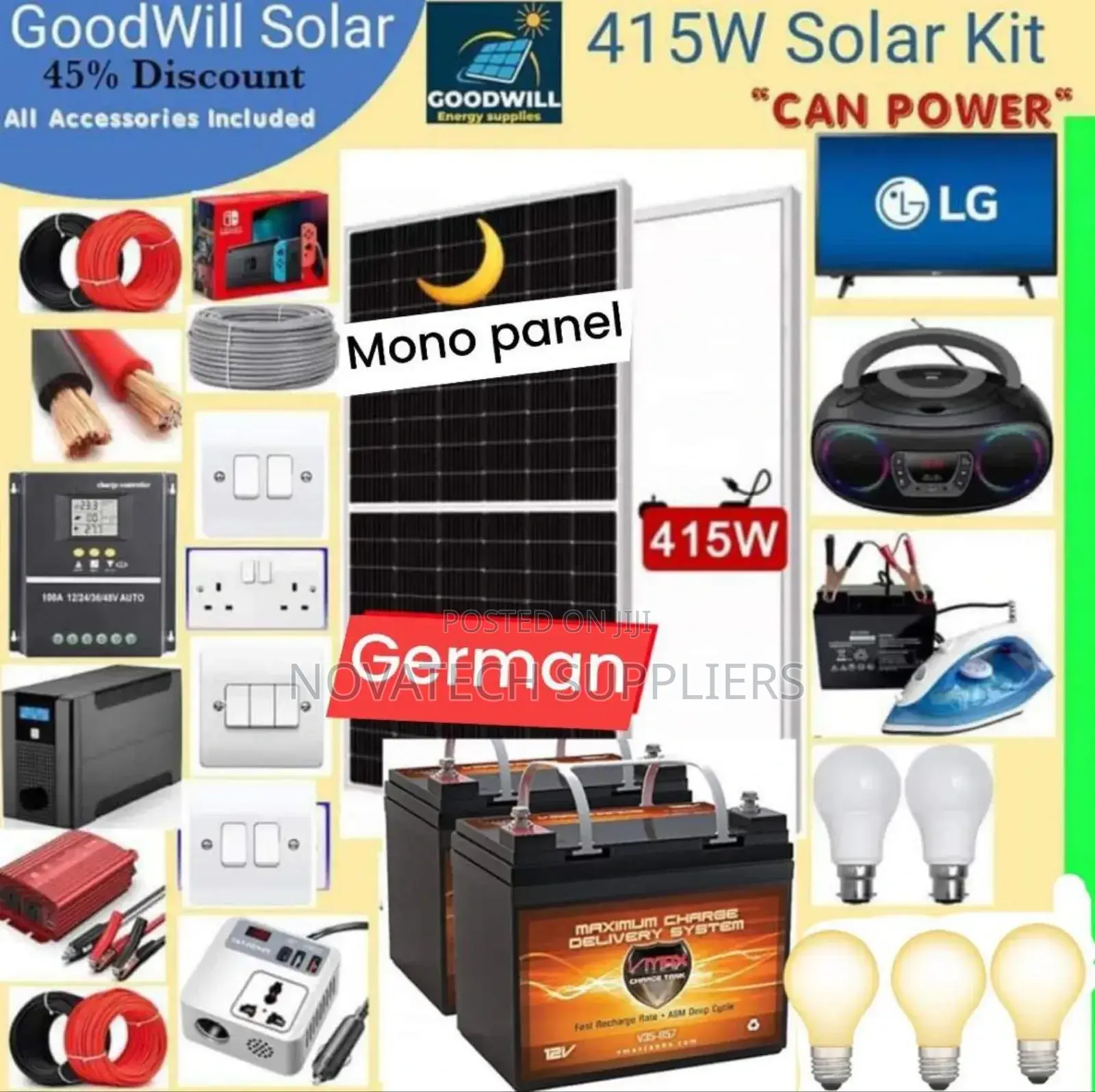 415 W Solar System Full Kit/ Germany Solar