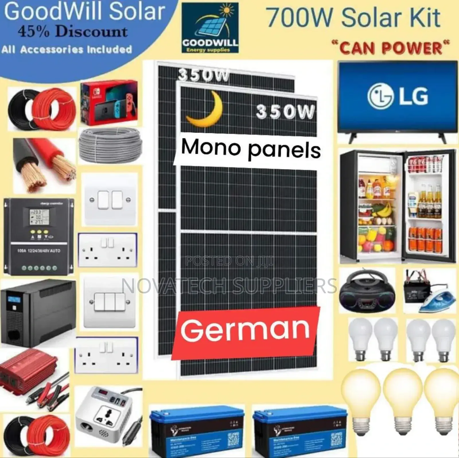 700W Solar System Full Kit/ Germany Solar