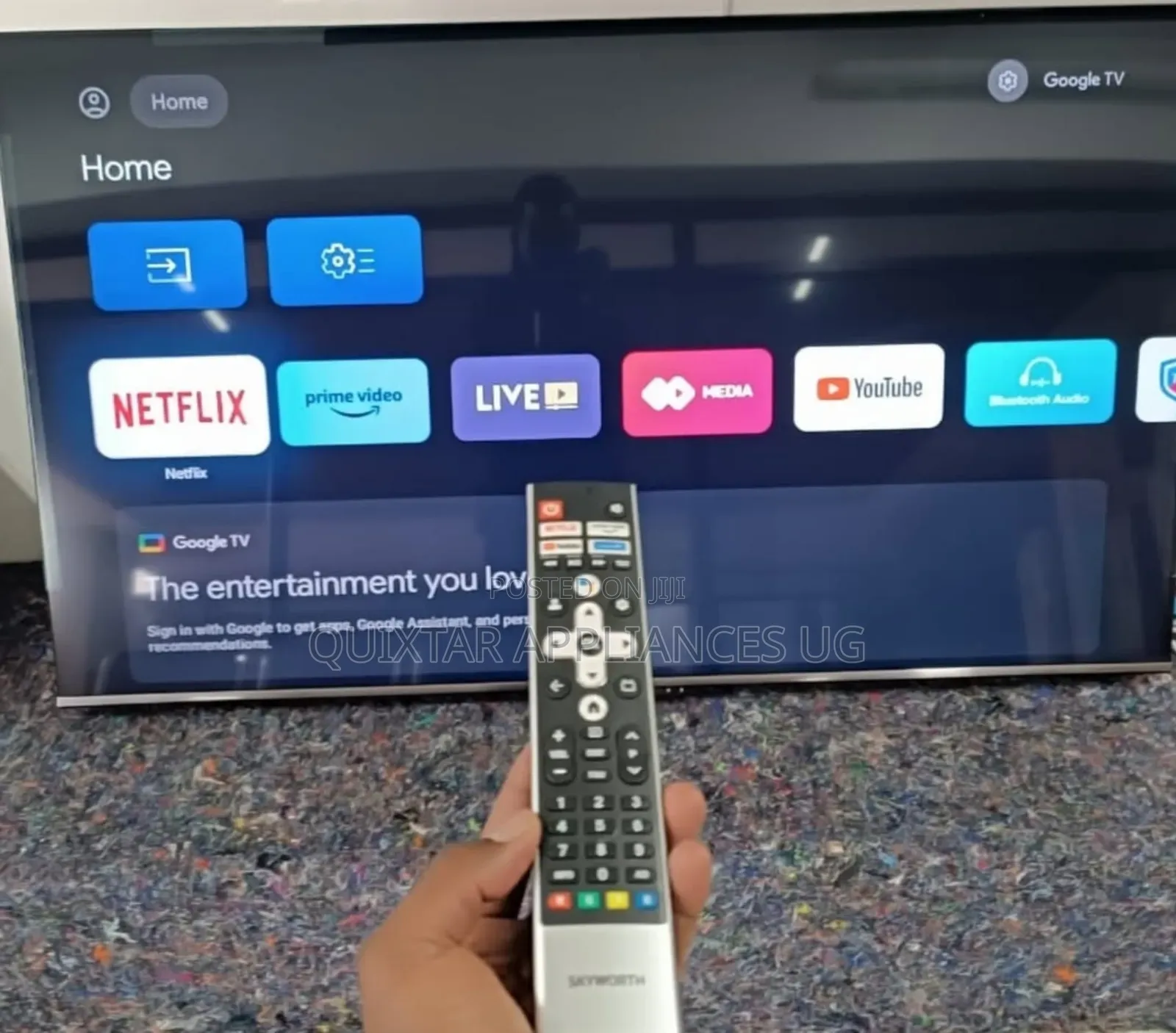 55" Skyworth UHD Smart Andriod Tv With Free Air Channels
