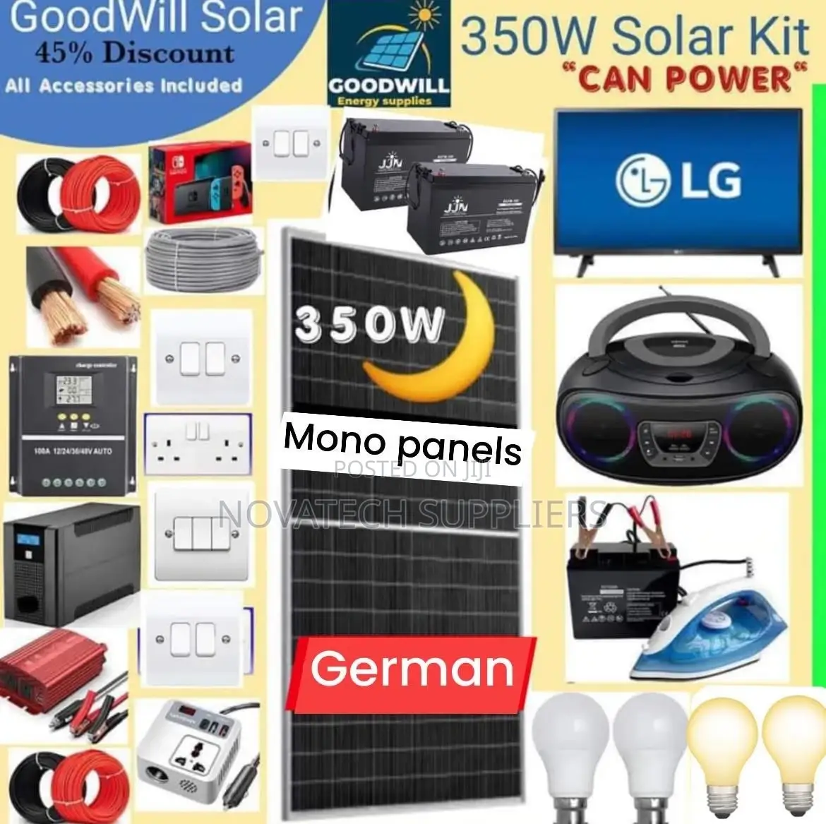 350W Solar System Full Kit / German Technology