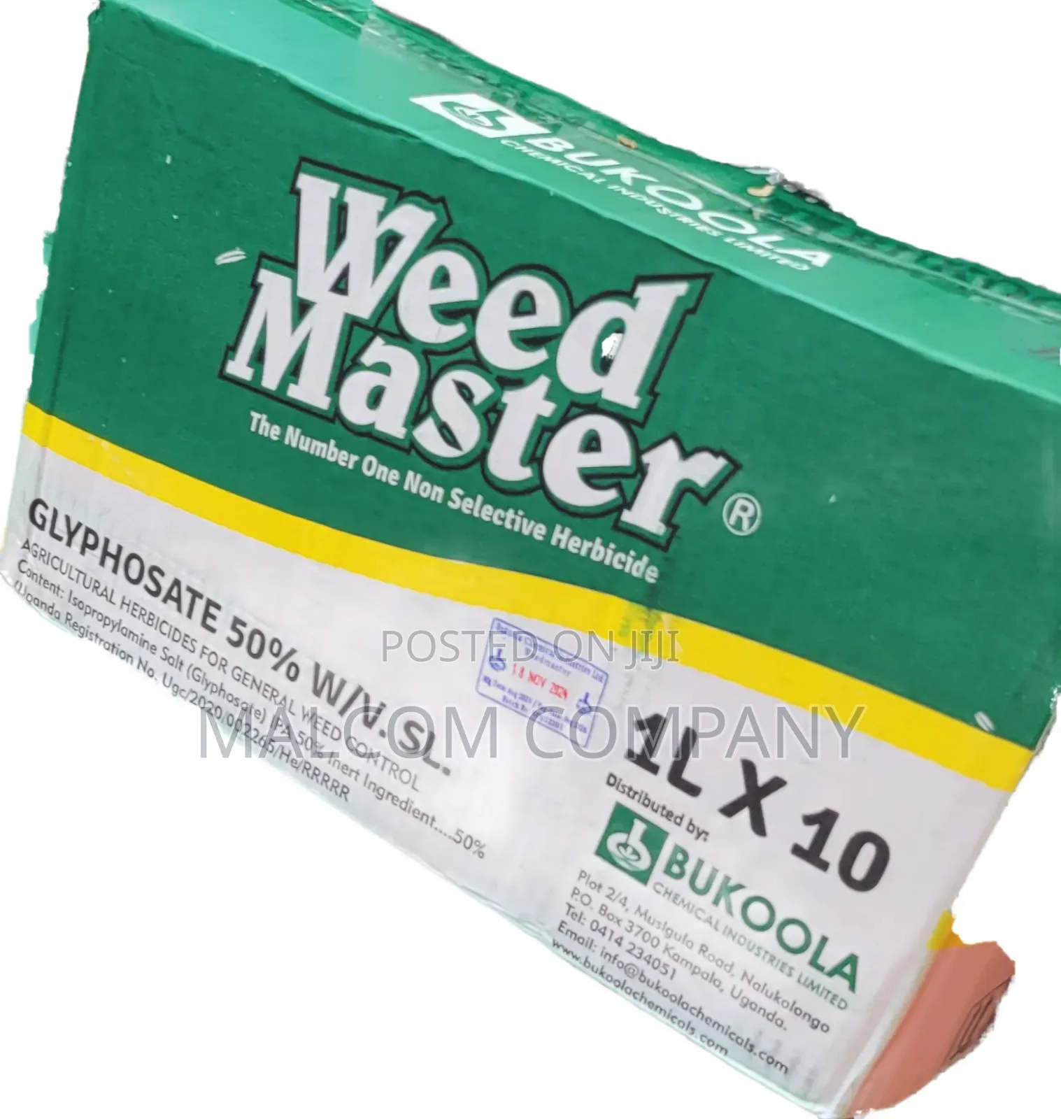 A Box of Weed Master Herbicide 1l×10 Bottles.