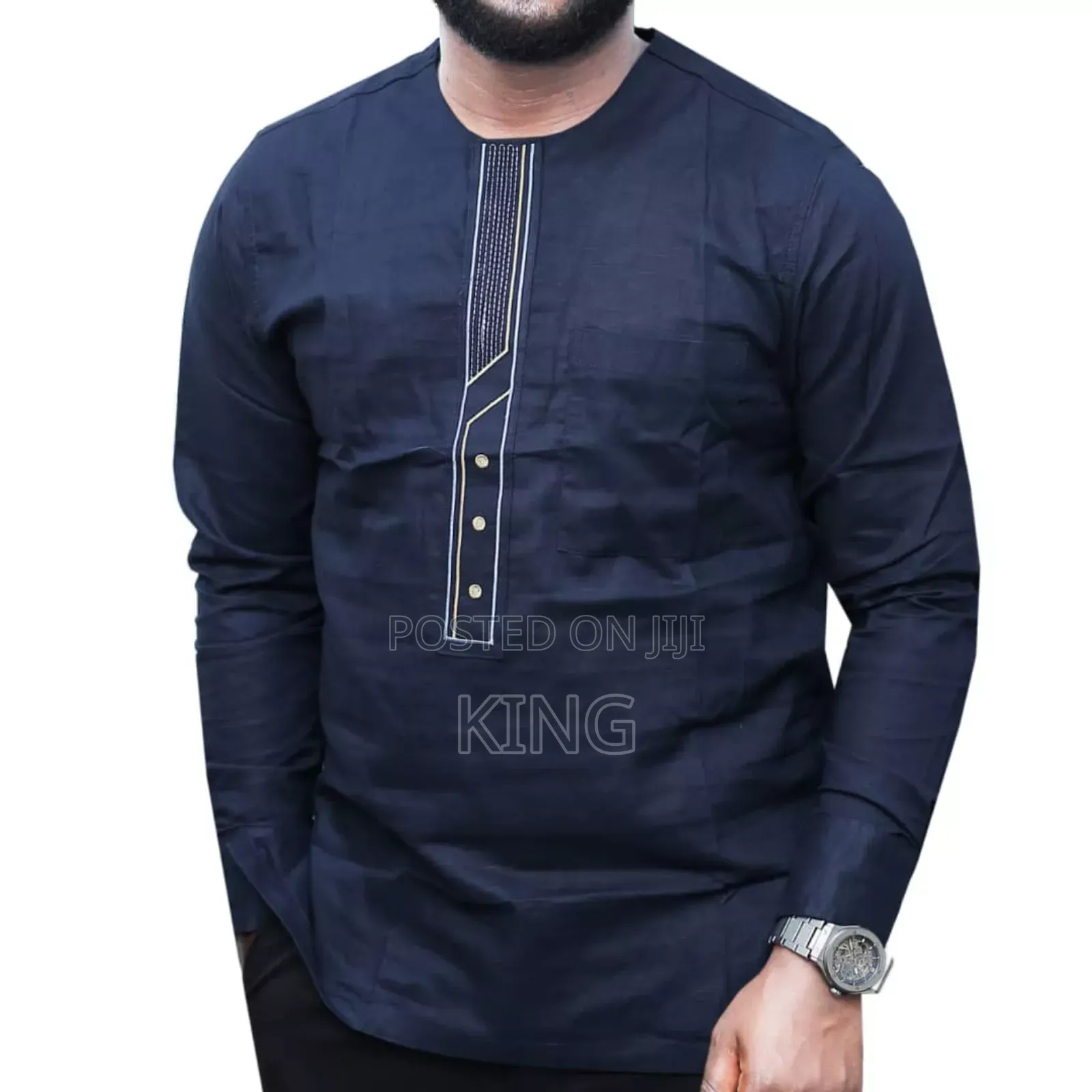 Aura African Choice Kitengi Shirt. Linen