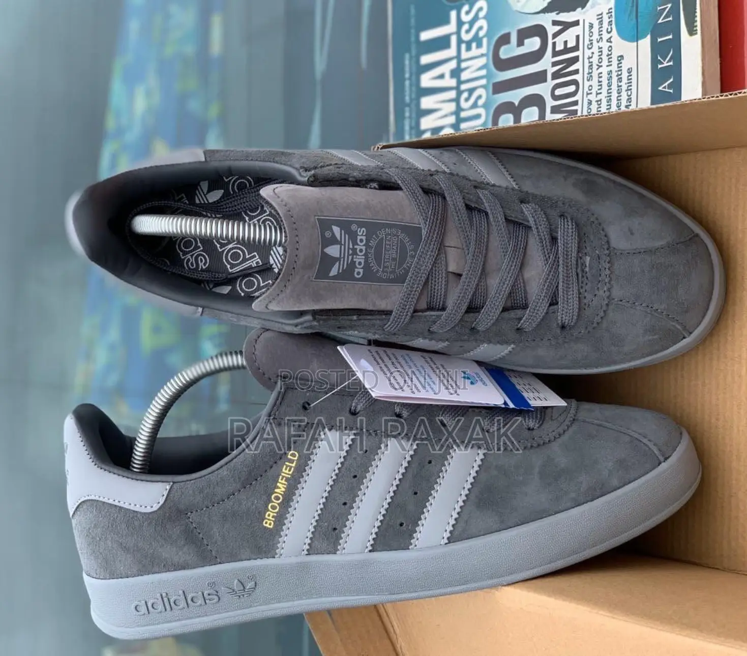 Grey Suede Adidas Broomfield Casual Trainer Sneakers