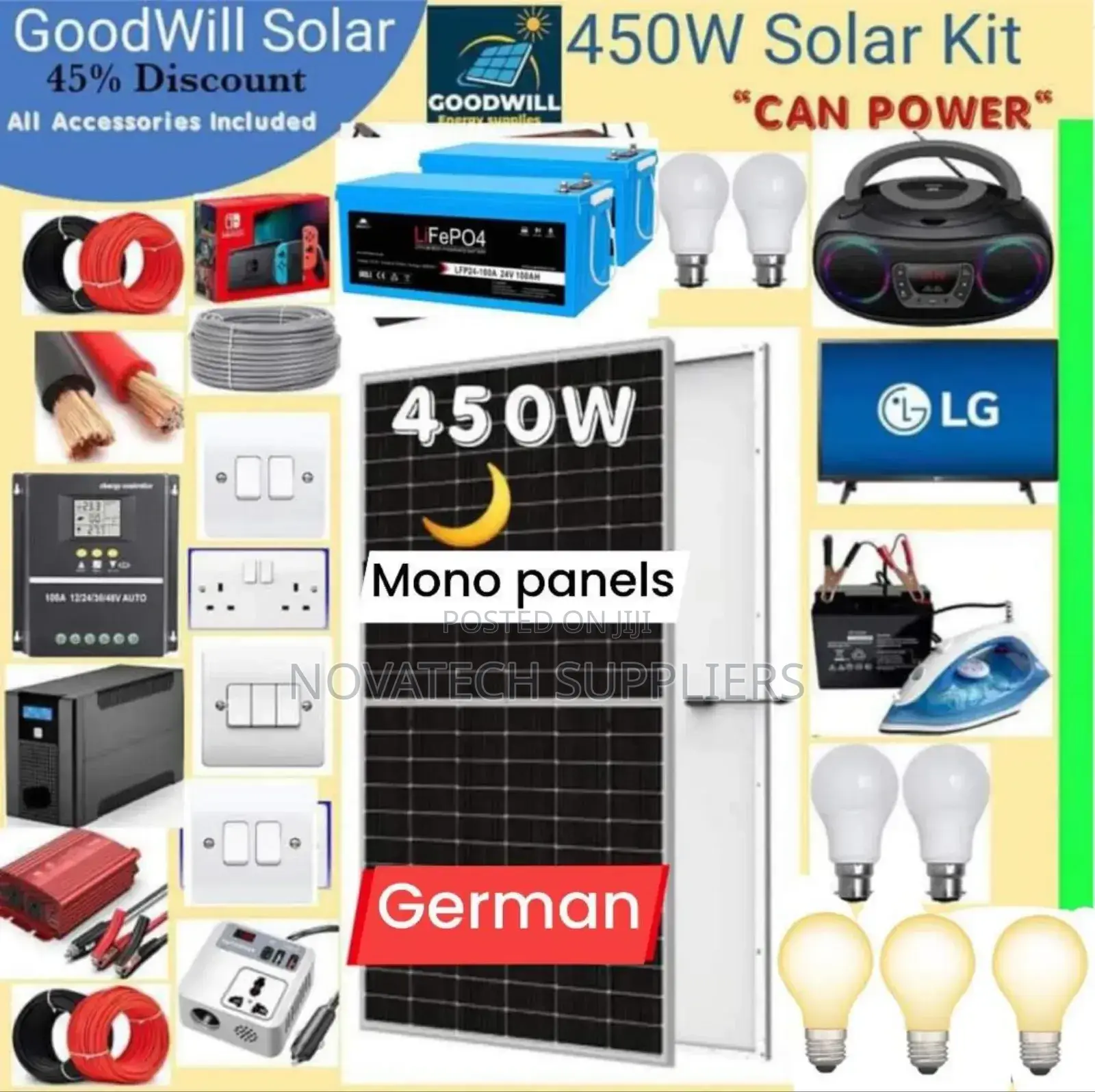 450W Solar System Full Kit / Original Solar.