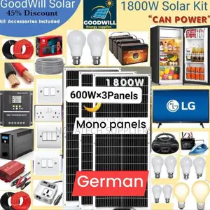1800W Solar System Full Kit / Original Solar.