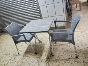 Foldable Reading Table and 2 Plastic Chairs