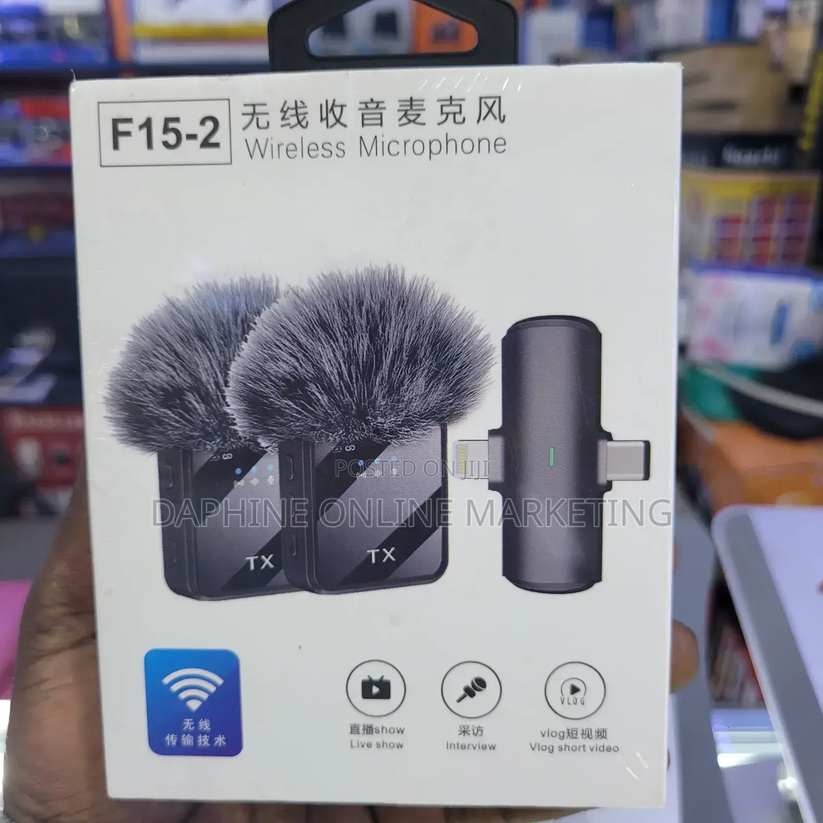 F15-2 Mini Wireless Microphone/ Wireless Microphone 2 in 1