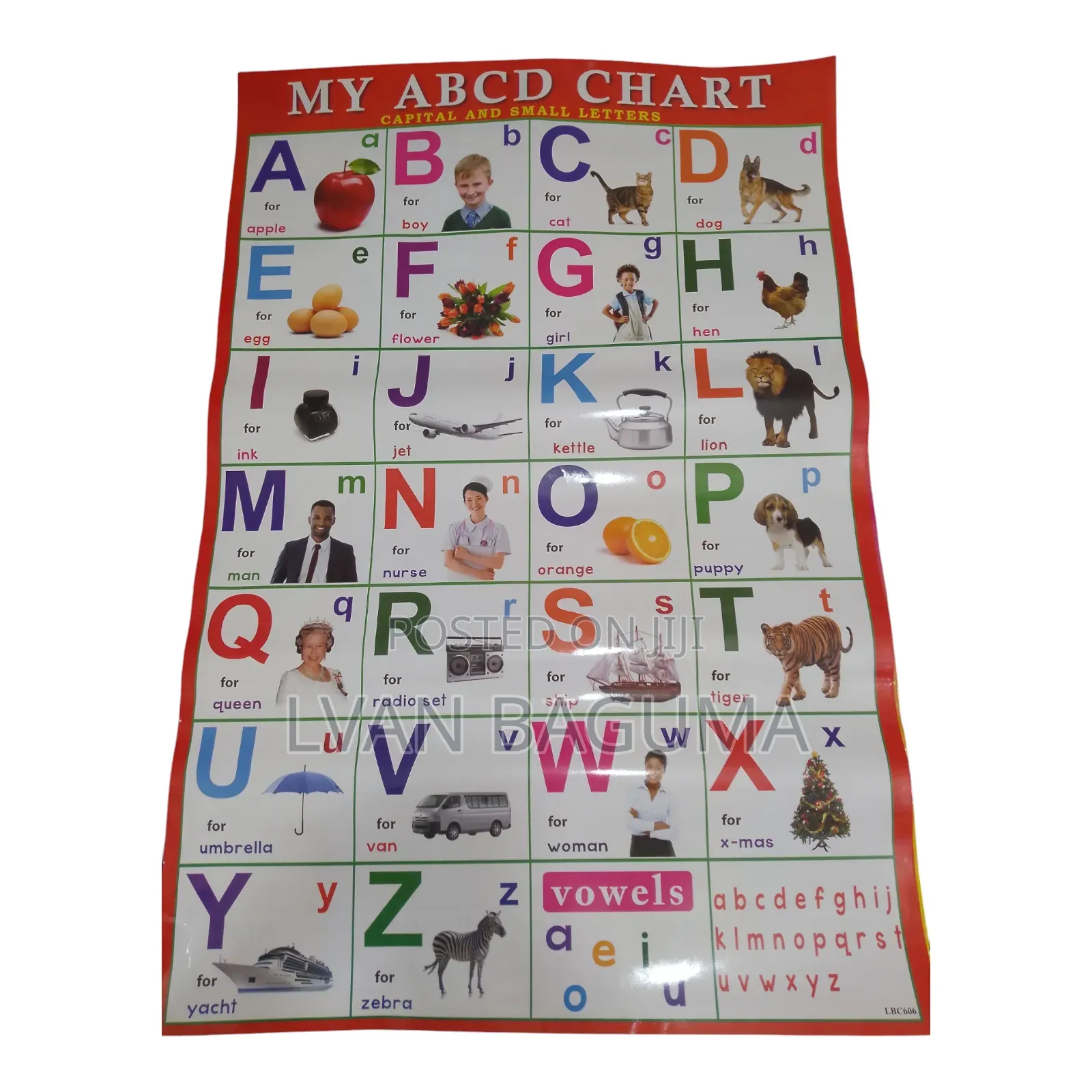 Alphabet Chart for Kids - Polythene Waterproof Chart