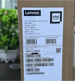 New Laptop Lenovo Legion 5 32GB Intel Core I9 SSHD (Hybrid) 1T
