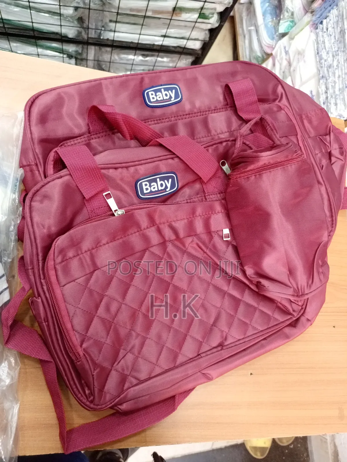 3in1 Burgundy Baby Bags.