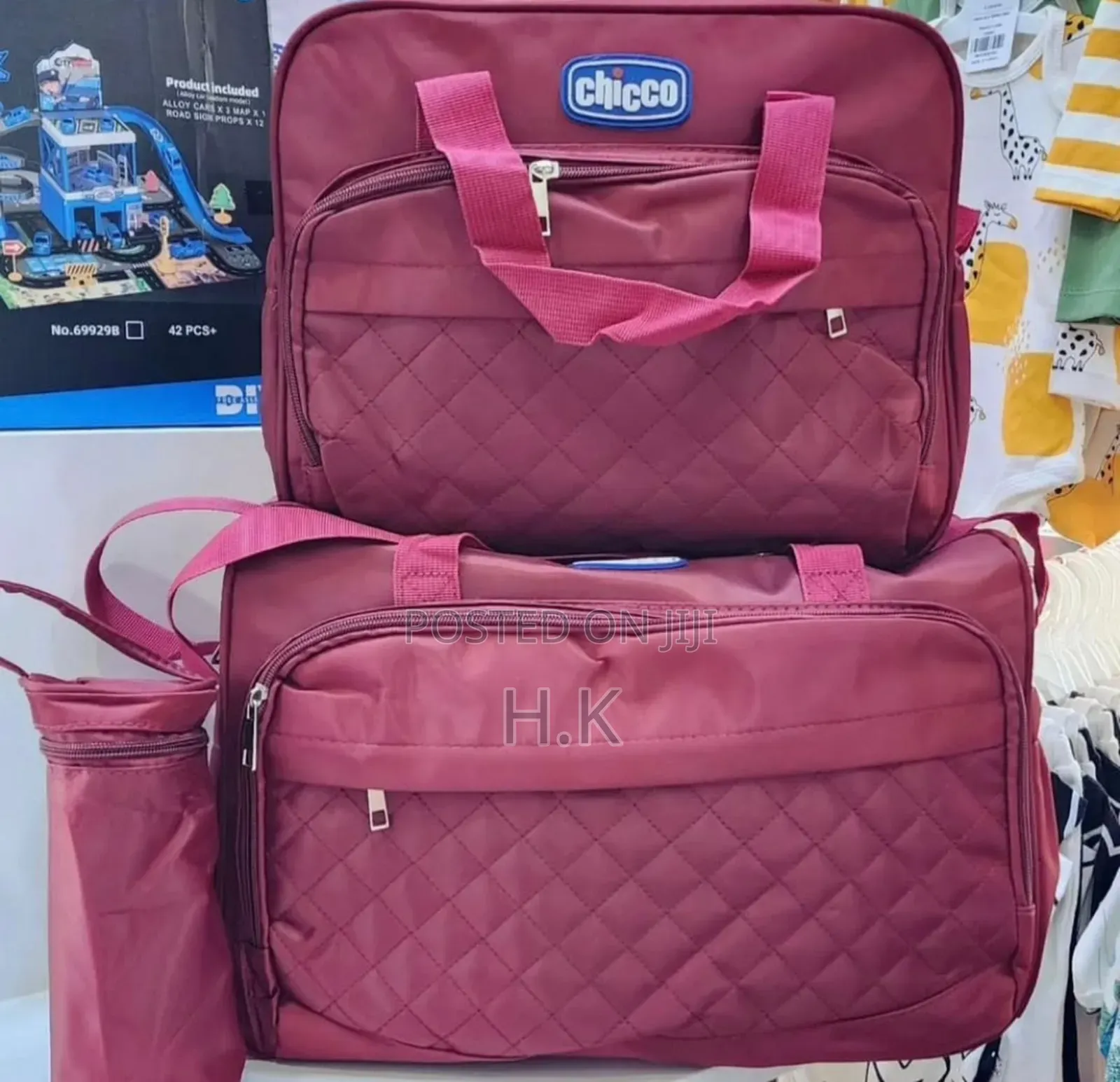 3in1 Burgundy Baby Bags.