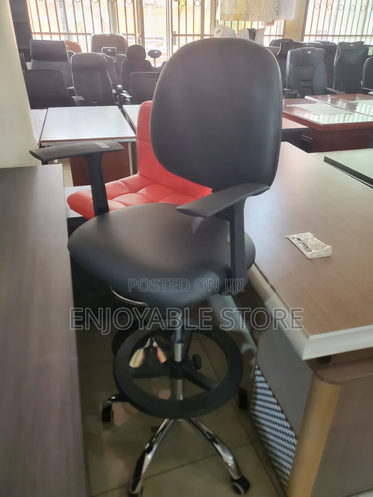 Office Leather Counter Chair Office Leather Counter Chair