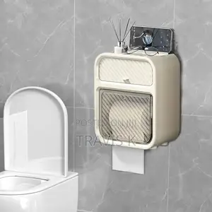 Wall Mount Toilet Roll Dispenser Organizer