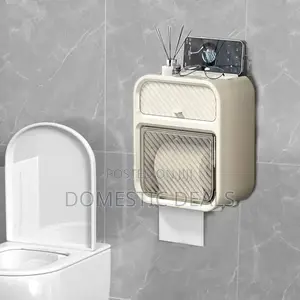 Wall Mount Toilet Roll Dispenser Organizer