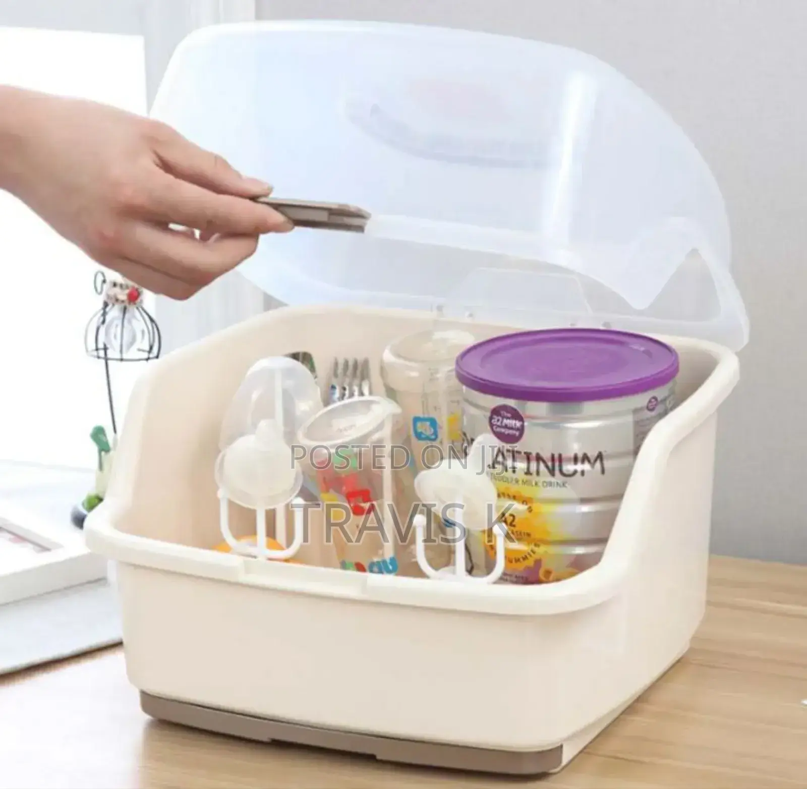 Portable Baby Bottle Anti Dust Storage Rack