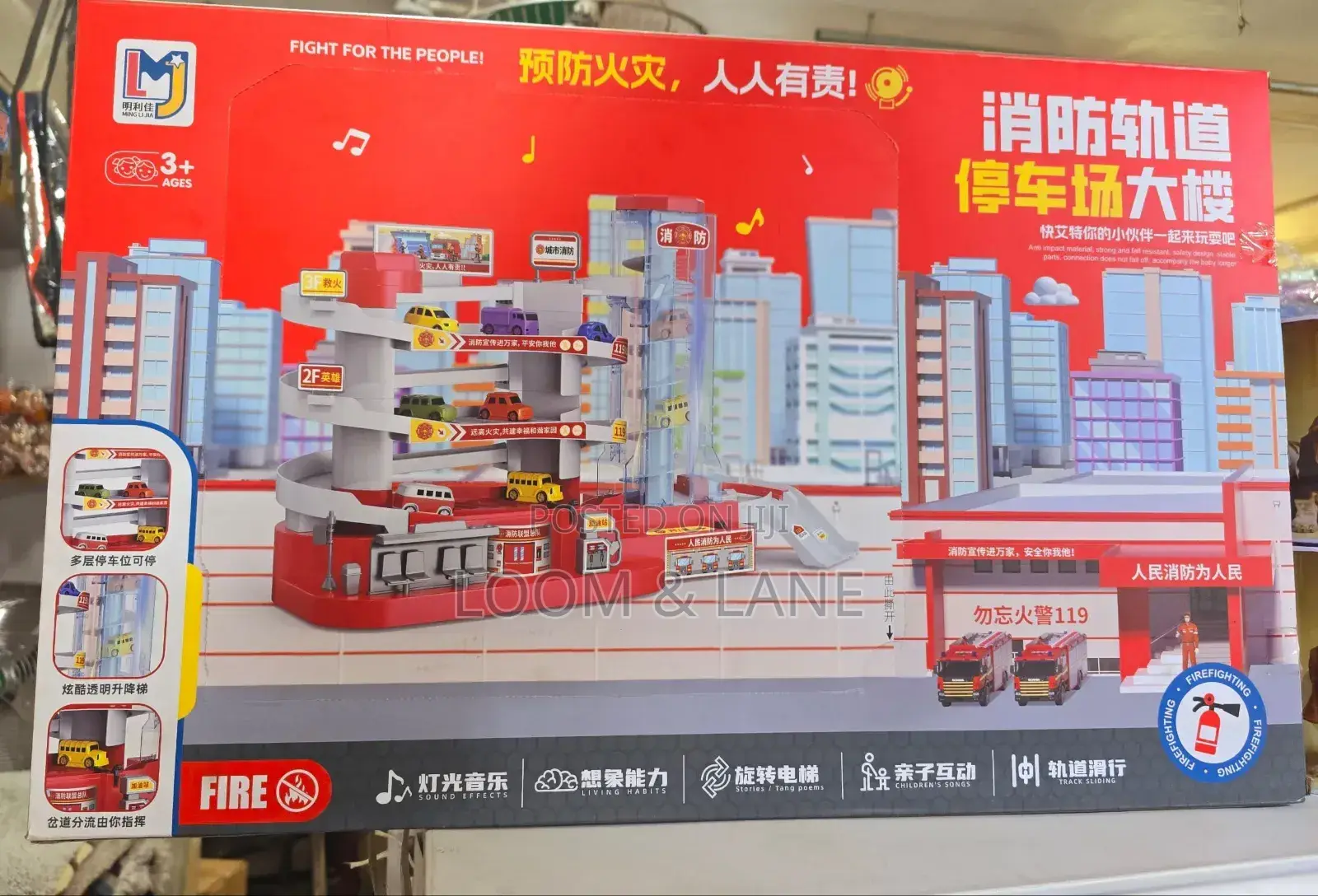 Kids Fire Station Play Toy Set