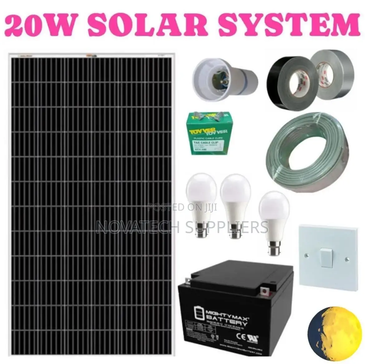 20W Solar System Full Kit