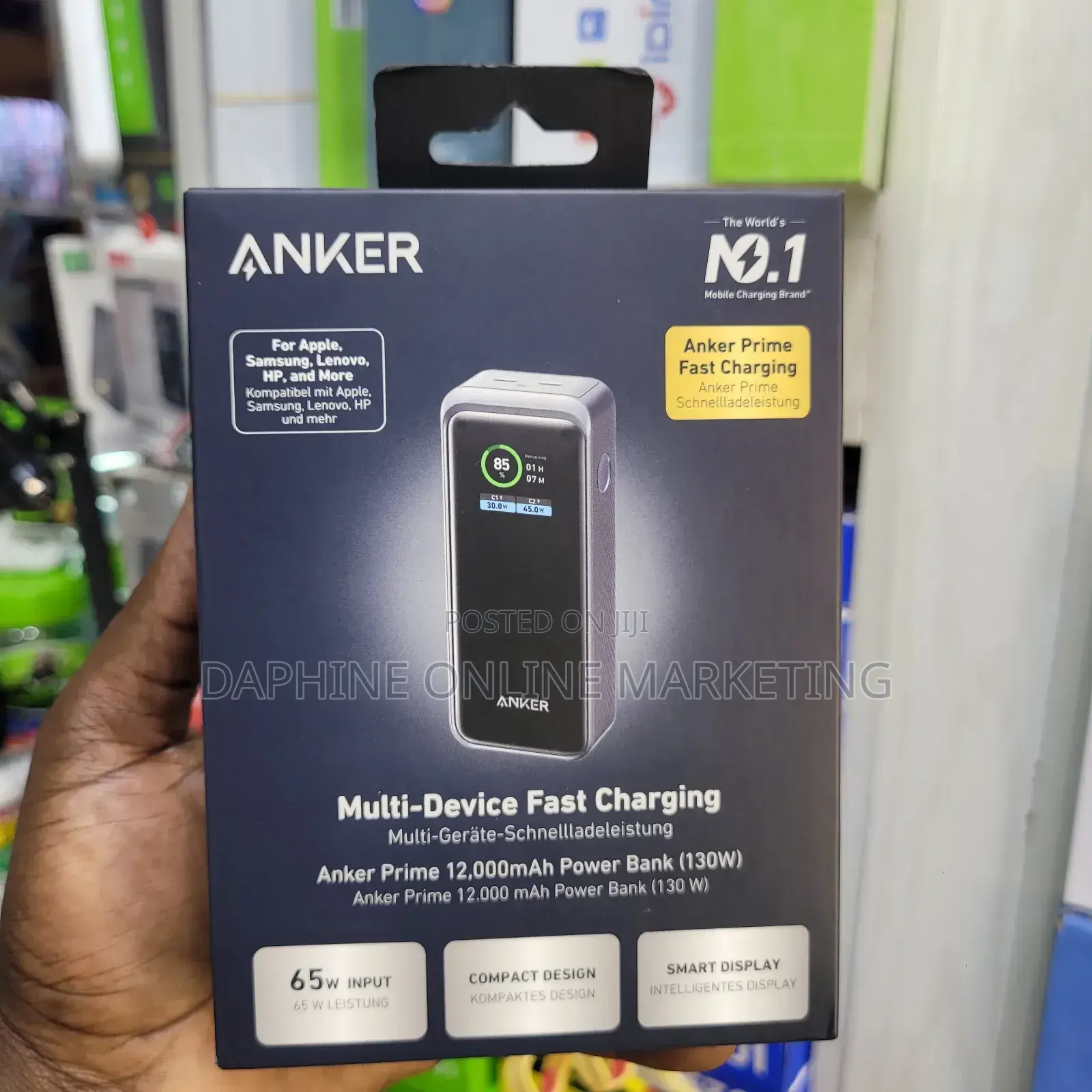 130W 12000mah Multi Device Fast Charger Power Bank