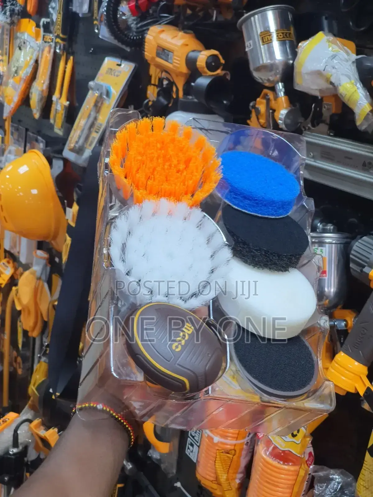 Ingco 7 Pieces Cleaning Brush Set Compatible With Drill