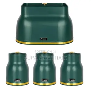 Crystal 4 Pieces Metal Bread Bin