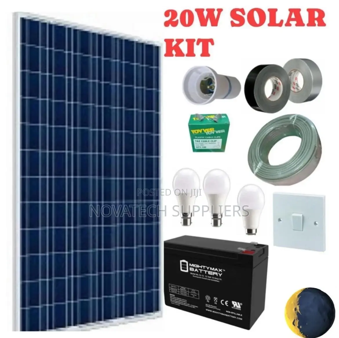 20W Solar System Full Kit / Sunshine Solar