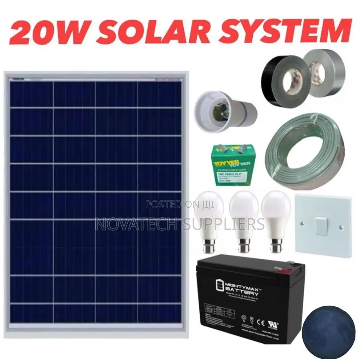 20W Solar System Full Kit / Germany Solar