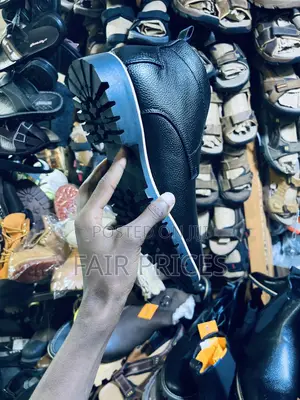 Leather Black Laced Boot