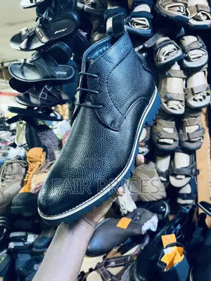 Leather Black Laced Boot