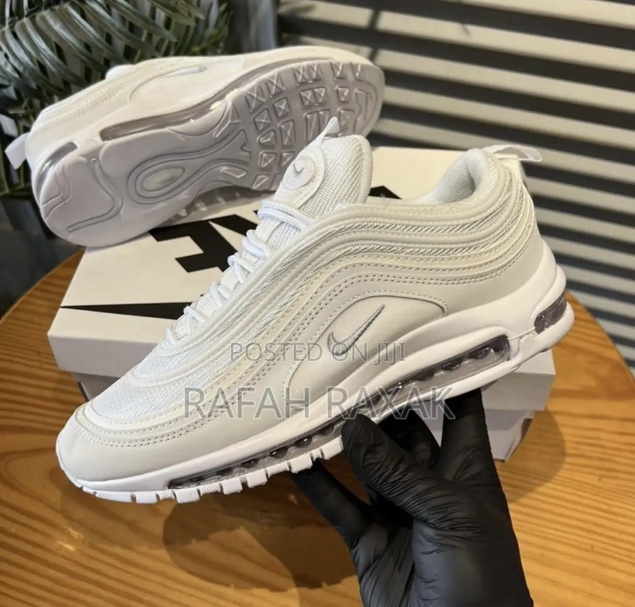 Nike Air Max 97 Plus Triple White Edition Sneakers