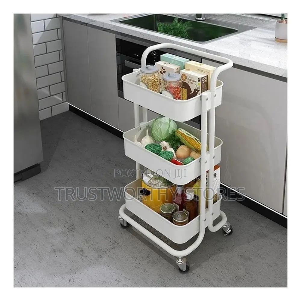 3 Levels Excellent Mobility Kitchen Trolley