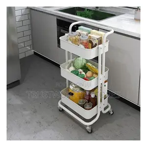 3 Levels Excellent Mobility Kitchen Trolley