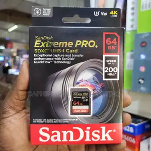 64gb Extreme Pro SD Card/ 64gb Sandisk Extreme Pro SD