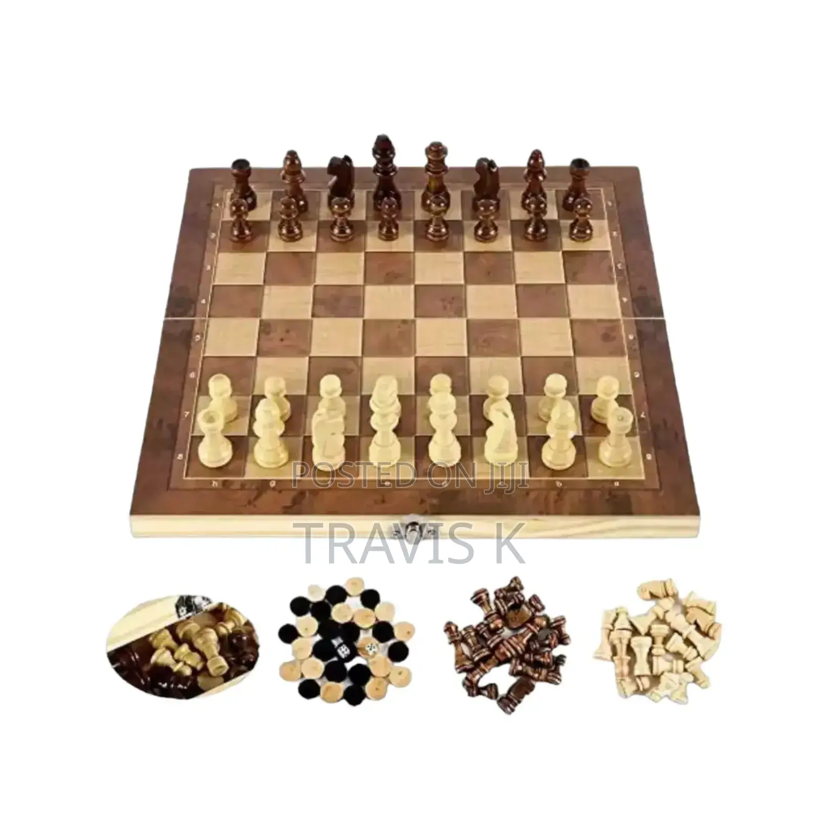 Wooden Foldable Chess Set