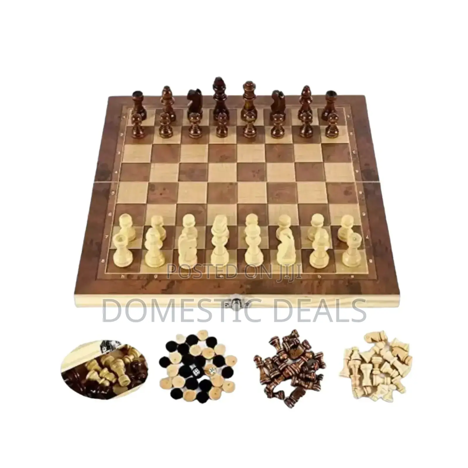Wooden Foldable Chess Set