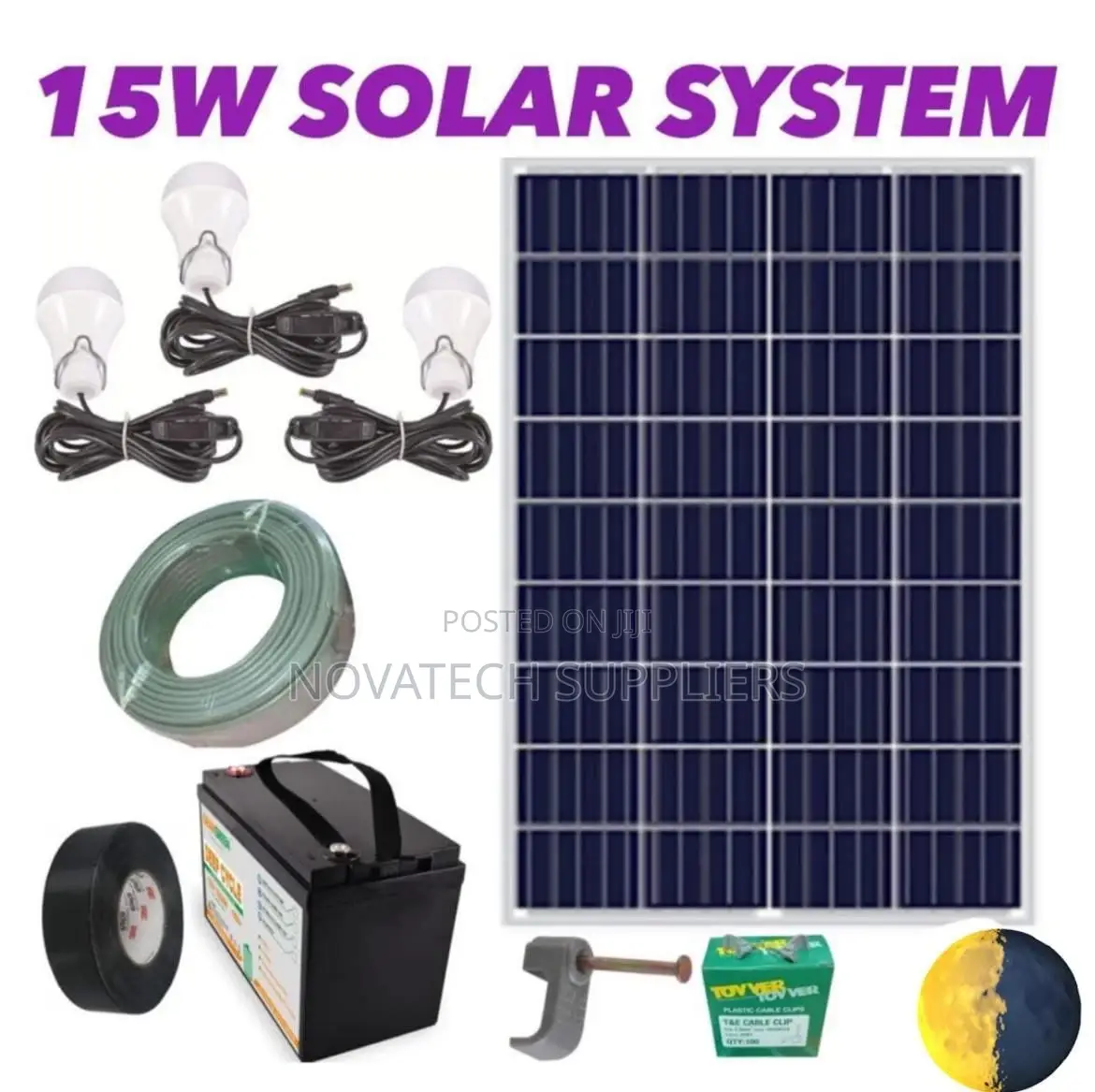 15W Solar System Full Kit/ Warranty Included