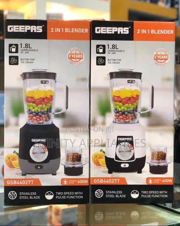 Geepas 2-in-1 Blender- Gsb44027t/ 600 W