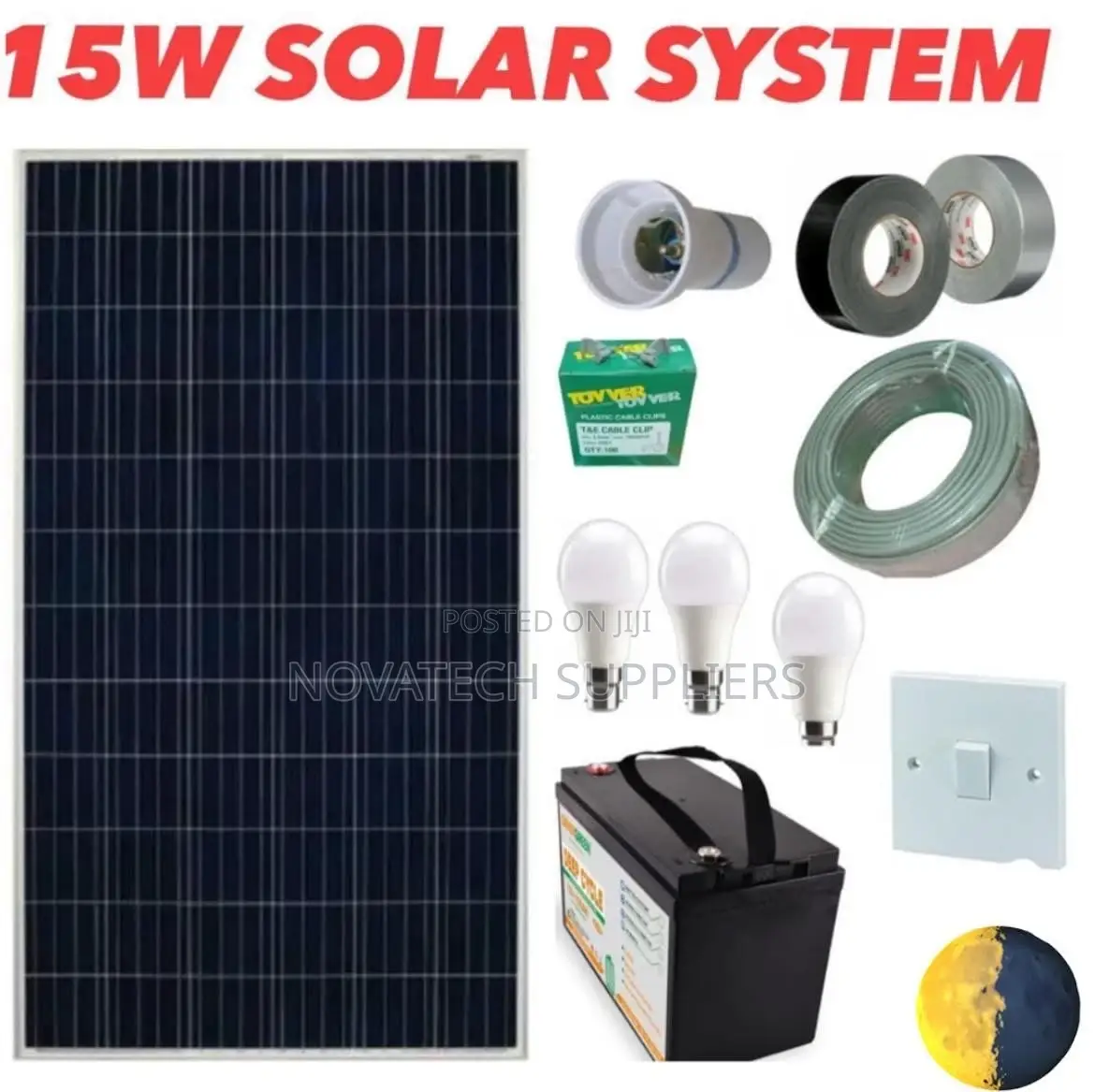 15W Solar System Full Kit / German Technology