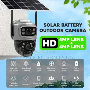 4g Simcard Solar Dual Lens Ip Camera PTZ Security Wireless CCTV